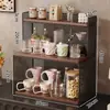Estante de Almacenamiento de Escritorio Organizador Multifuncional en Capas para Encimera de Cocina Estante para Tazas de Café