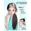 Peruca de Cavalinha Doce Feminina Estilo Coreano Argola de Cabelo com Rabo de Cavalo Lateral Cabelo Liso Peça Única Rabo de Cavalo Alto Rabo de Cavalo Baixo Lateral