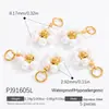 Yuhui Accesorios para Joyería DIY Transfronterizos Colgante de Acero Inoxidable con Flor de Goteo de Aceite Incrustaciones de Pedrería Corazón Chapado en Oro Real Accesorios DIY
