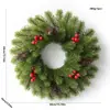 Conjunto de guirlanda e chifre de Natal, Vinha de Natal, Mistura de PE+PVC, Guirlanda Norfolk, Decorações de Natal, Transfronteiriço