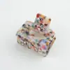 Placa de Ácido Acético Coreana Clip Sencillo Estampado Leopardo Pequeño y Mediano Cuadrado Pinza para el Pelo Pinza Tiburón Bobina de Baño Pinza para Flequillo