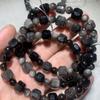 Pulsera de Obsidiana Plateada Mexicana Natural Facetada Cubo de Azúcar Pulsera Cuentas Redondas Venta al por Mayor