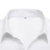 Camisa Branca Feminina Personalizada de Manga Longa para Uso Profissional 60% Algodão Adulto de Botão Único Cor Sólida Fácil de Permanter Anti-rugas