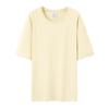 Playera de manga corta de algodón de 200 gramos ropa para amantes de hombres y mujeres primavera y verano 2024 venta al por mayor color sólido hombro caído versión ligera versión en blanco