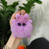 Venta al por mayor, colgante de bola de carbón de imitación de piel de conejo rex, personalidad creativa, bonito colgante de bolso de peluche, llavero de coche, pequeño regalo