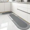 Alfombrilla de Suelo Sencilla de Barro Diatomeas Transfronteriza Alfombrilla de Suelo Absorbente de Agua y Aceite para el Hogar Cocina Alfombrilla de Suelo para Baño Alfombrilla para Pies Absorbente de Agua para Inodoro