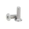 En Stock Tornillos para Máquina de Acero Inoxidable 304 de Cabeza Plana Delgada con Zócalo Hexagonal M1.4-M12 Tornillos para Muebles de Cabeza Plana Redonda con Zócalo Hexagonal