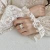 Anillo de Perla Dulce y Fresco Multicapa Envuelto en Hilo para Mujer, Elegante, Moderno y con Estilo, Nuevo Anillo Abierto para Dedo Índice