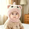 Gorro para Bebé para Otoño e Invierno, Gorro de Felpa Súper Lindo y Cálido para Bebés, Gorro de Punto a Prueba de Viento para Niños Pequeños, para Niños y Niñas, de Moda