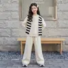 Conjunto de Primavera para Niñas 2026 Nuevo Estilo Coreano Conjunto Deportivo para Niños Mayores, Sudadera y Pantalón de Chándal Conjunto de Dos Piezas al por Mayor