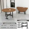 Mesa de jantar dobrável, mesa redonda para uso doméstico, mesa dobrável móvel, adequada para 20 pessoas, estilo novo, grande mesa de jantar redonda