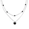 2025 Nuevo Collar de Amor de Perla de Doble Capa para Mujer Diseño de Nicho Cadena de Clavícula de Flor de Gama Alta Joyería al por Mayor