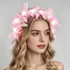 Guirnalda Brillante Cabeza de Ángel Hada Flor Pluma Diadema Nuevo Felpa Celebridad de Internet Tocado Juguete Luminoso Venta al por Mayor