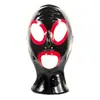 Capacete Sexy de Látex, Máscara de Látex com Olhos Grandes e Boca Grande, Chapéu de Látex para Role-Playing com Zíper Role-Playing
