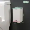 Caixa de Armazenamento de Absorventes Montada na Parede, Caixa de Armazenamento de Lenços de Papel e Cotonetes, Caixa Organizadora Multifuncional com Tampa Flip-Top à Prova de Poeira para Pequenos Objetos