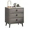 Mesita de Noche de Madera Maciza Modelo Minimalista Moderno 2025 Uso en Dormitorio Hogar Apartamento Pequeño Gabinete de Almacenamiento de Noche de Lujo Ligero