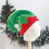 Novo Chapéu de Elfo de Natal Chapéu de Estilo de Elfo de Natal Chapéu Verde Vermelho Fleece Bell Festa de Férias Headwear