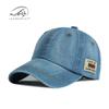 Sombrero para Hombre Cuatro Estaciones Denim Lavado Gorra con Visera Estilo Coreano Moda Parche Protección Solar Sombrero para el Sol Gorra de Béisbol para Mujer Trendy