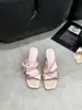 Chuyuji 2026 Nuevos Zapatos de Tacón Cuadrados Estilo Hada Francesa, Sandalias Femeninas Retro con Tira Plisada