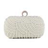 Bolsa de Festa Pérola, Vestido Social Feminino Estilo Europeu e Americano com Bolsa de Mão Combinando, Bolsa de Casamento da Moda, Bolsa de Noiva
