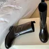Botas Western de Tornozelo com Salto Bloco Largo Estilo Retrô Super Bonitas para Meia-Panturrilha, Novo Estilo 2026, Botas de Moda Tendência para Outono e Inverno Feminino