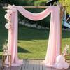 Arco de Velos de Boda Decoración Set de 2 Piezas Diseño de Lugar de Boda al Aire Libre Cortina de Tela Colgante Decoración de Boda