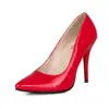 19 novos modelos de sapatos femininos de comércio exterior, scarpins de bico fino em verniz, saltos altos finos, tamanhos 30-48, sapatos de noiva para casamento