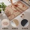 Tapete para Piso de Baño Transfronterizo, Imitación Lino, Absorbente de Agua, Secado Rápido, Tapete para Pies de Baño, Tapete Antideslizante para Puerta de Inodoro y Baño