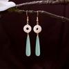 Novo Estilo Chinês Nacional Tide Drop Oil Flower Butterfly Pearl Brincos Antigo Elegante Hanfu Ear Hook Ear Stud Acessórios Avançados de Orelha