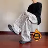 Calça de Veludo Cotelê Tendência Retrô Americana para Homens, Outono e Inverno Reto Versátil Solta Estilosa Casual Longa com Forro de Lã