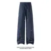 Novedad Otoño 2026 Pantalones Rectos Bordados Estilo Americano Blanco M-5XL HK26923-TeP20