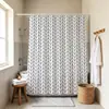Cortina de ducha impresa para baño, cortina divisoria, impermeable y resistente al moho, instalación sin agujeros, con juego de barra extensible, un producto popular para ventas transfronterizas