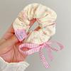 Goma para el pelo de niña con encaje de doble capa resistente, accesorio para el pelo de encaje fresco y delicado para niñas, coletero de princesa floral