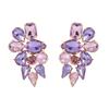 Brincos de Cristal Multicamadas Cravejados de Diamante de Nova Marca de Luxo Europeia e Americana Brincos de Liga Totalmente Diamantados Acessórios de Vestuário Geometria