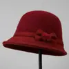 Nuevo sombrero de invierno para mujer para mujeres de mediana edad y mayores, sombrero de pescador de lana cálido y forrado de vellón para señoras, elegante y con estilo