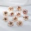 V 4.5cm Flor Artificial Esquina Puntiaguda Cabeza de Rosa Kit de Materiales DIY Decoración de Caja de Regalo Flores Artificiales Bodas Flores Falsas