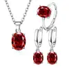 Amazon Aliexpress Amor Transfronteiriço Brincos de Zircônia Anel Criativo Feminino Colar com Pingente em Forma de Coração Conjunto de Três Peças