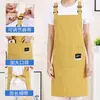 Delantal de Color Sólido con Mangas Largas para Cocina Casera, Impermeable y a Prueba de Aceite, Ropa de Trabajo Unisex con Impresión de Logo Personalizado