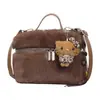 Bolsa de Pelúcia Estilo Retrô Europeu e Americano para Comércio Exterior Bolsa Transversal 2026 Novas Bolsas Transfronteiriças Bolsa de Mão Bolsa de Ombro Outono e Inverno