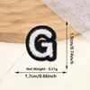 Parches bordados de letras inglesas en blanco y negro, mini, de venta caliente transfronteriza, con adhesivo termofusible para ropa, zapatos y sombreros, parches decorativos para planchar