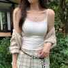 Foto Real de Camisola sin Mangas Dulce y Picante Estilo Tailandés con Copas, Moda para Mujer Verano 2026 Nuevo Top Interior Pura Tentación