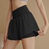 Pantalones Deportivos Falsos de Dos Piezas para Mujer, Verano, Talla Grande 100 kg para Chicas Gorditas, Adelgazantes, Transpirables, de Secado Rápido, Shorts de Yoga Fitness