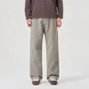 Calça casual de workwear patchwork desconstruída estilo americano para homens, nova coleção primavera/outono, algodão puro, acabamento lavado, corte solto, calça reta versátil para o dia a dia