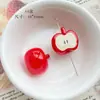 Rojo Lindo Manzana Corazón Cuadrado Cuentas Sueltas Hecho a Mano DIY Cadena para Teléfono Móvil Bolso Pulsera Colgante Accesorios de Joyería Material