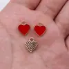 12X10Mm 0.55g Aleación Multicolor Aceite Goteando Corazón Pulsera Colgante Pendientes Collar DIY Hecho a Mano