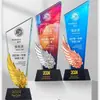 Troféu de Cristal Colorido Personalizado Reunião Anual Funcionário Destaque Campeão de Vendas da Equipe Prêmio de Competição Primeiro, Segundo e Terceiro Lugar Prêmios Honoríficos