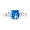 Anillo de Hada Anillo de Hielo Florido de Piedras Preciosas de Colores Más Vendido en Transmisión en Vivo, Diamante de Alto Carbono Súper Brillante, Joyería de Anillo de Vid de Moda Tendencia