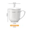 Taza de té de cerámica para hotel con tapa, taza de agua, taza para reuniones de oficina de Jingdezhen, taza de Phnom Penh, taza de té para el hogar, entretenimiento de hotel