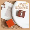 Carimbo de madeira e borracha vintage na cor chocolate, artigos de papelaria de borracha multicoloridos para decoração DIY e journaling