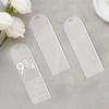 10 piezas marcapáginas acrílicos transparentes en blanco listado regalo DIY regalo etiqueta de equipaje personalizado creativo tarjeta de libro